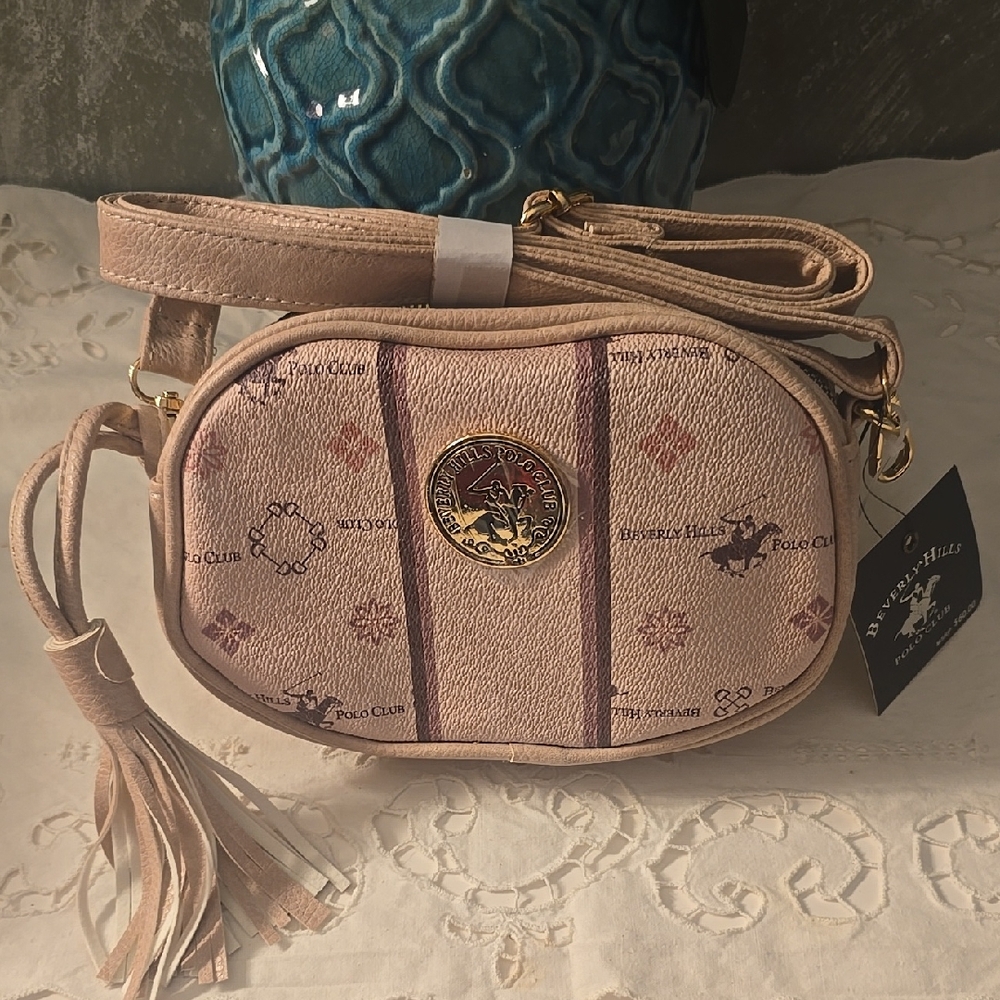 Beverly Hills Polo Club Pink Crossbody Bag